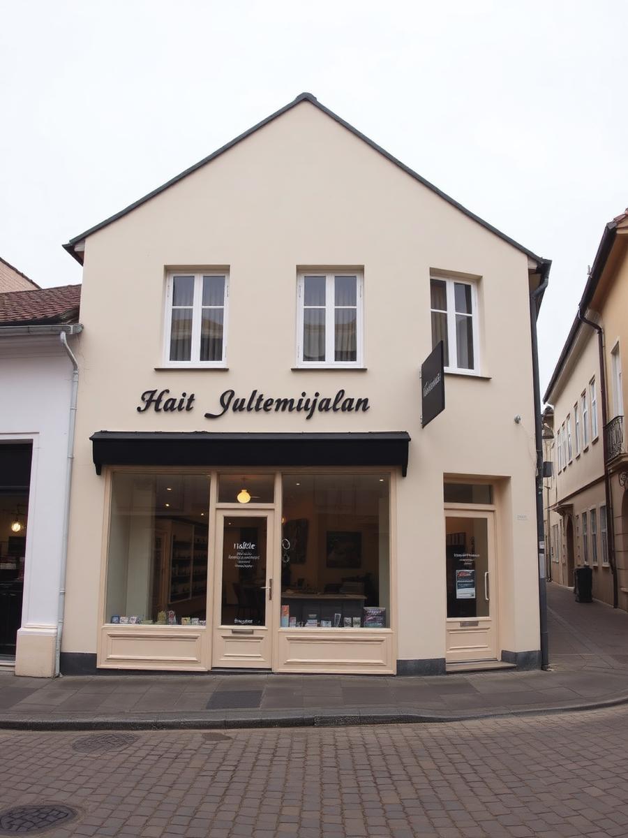 Symbolbild: Salon-Fassade in einer Altstadtstraße